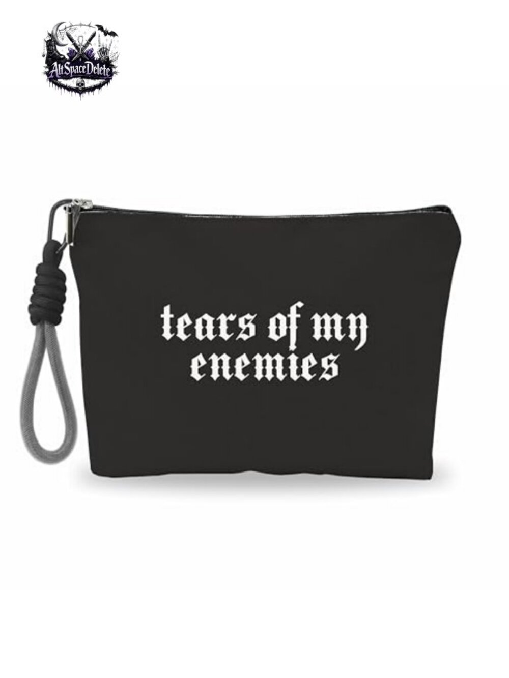 Gothic Cosmetic Bag with Hand Strap Travel Toiletry Pouch Zipper Organizer